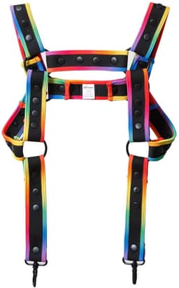 BUM BLING® - Regenboog Harnas voor Man - One Size - Gay Clubwear - BDSM Fetish & Pride — thumbnail 4
