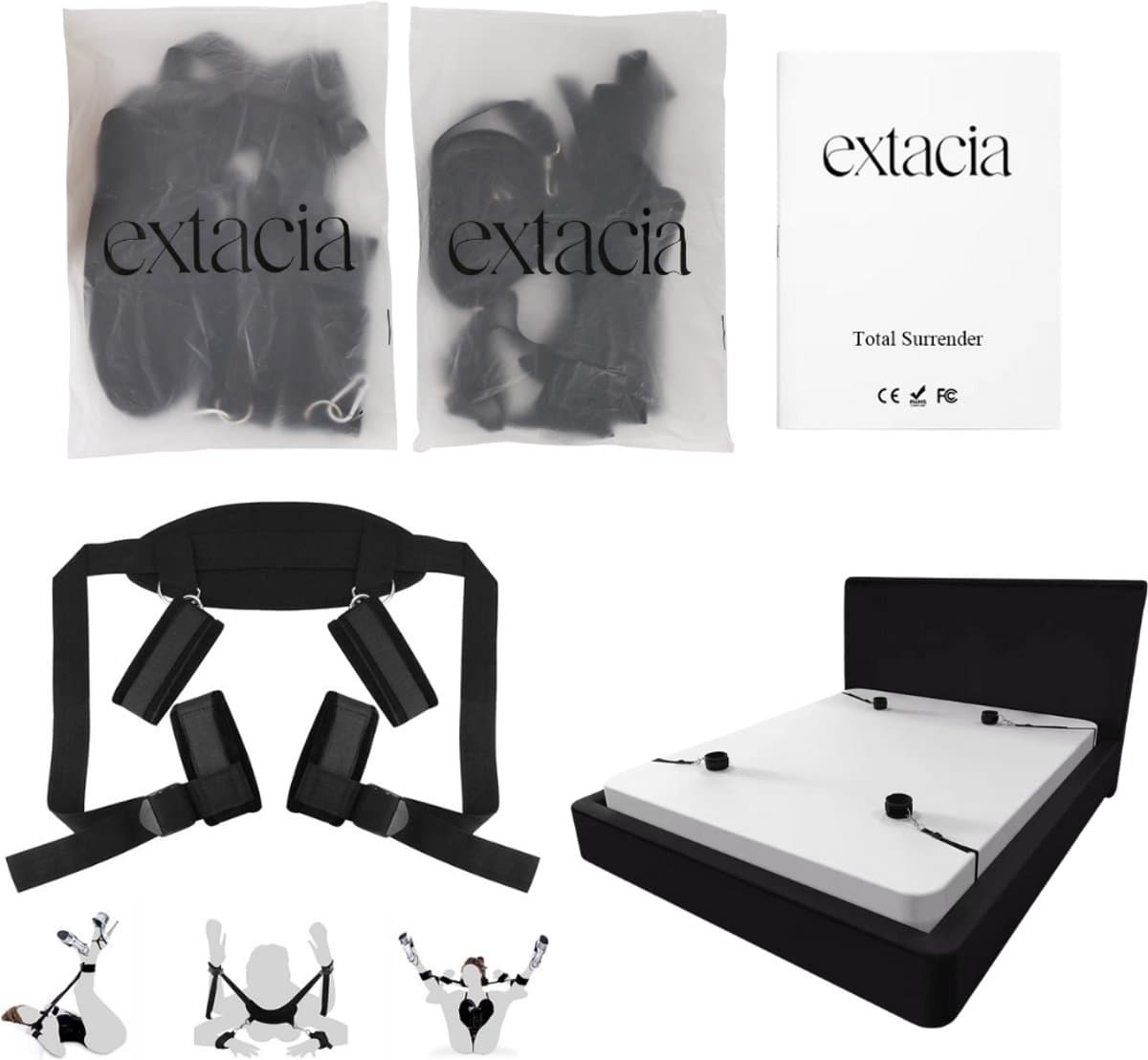 Extacia 2 BDSM Setjes - Bed Handboeien - Bondage Handboeien - Sex Toys voor Koppels - Seksspeeltjes - SM — afbeelding 1