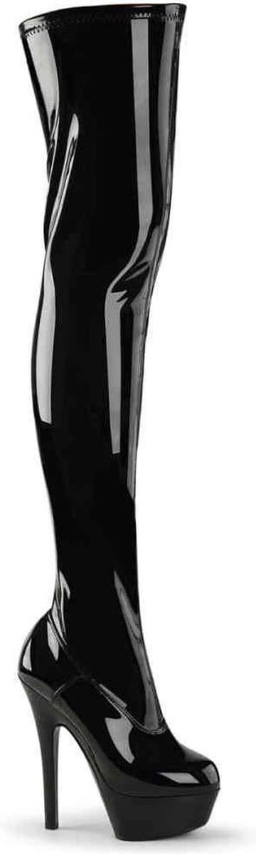 EU 45 = US 14 | KISS-3000 | 6 Heel Platform Thigh Boot — afbeelding 1