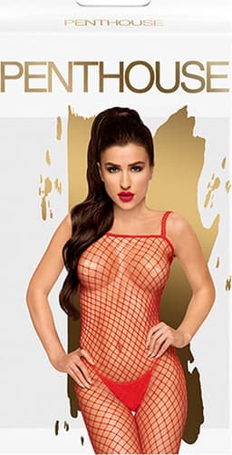 Penthouse Lingerie Body Search - Erotische Catsuit - Maat XL - Rood — thumbnail 5