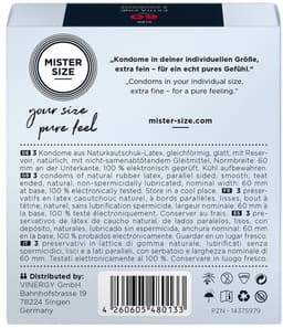 MISTER SIZE 60 Ultra Dunne XL condooms (3 pack) — thumbnail 5