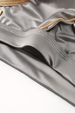 Sexy Ice Silky Jockstrap - Grijs met Gouden Details - Zijdezacht & Verleidelijk - Maat L | LS108 — thumbnail 4