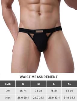 Heren Sexy Jockstrap G-String Ondergoed – Katoenen Boxershorts voor Sport en Ondersteuning — thumbnail 2
