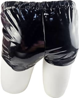 BamBella ® - Boxer short - Maat L/XL - Datex Zwart (Latex en stof SM kleding BDSM erotische heren kleding ondergoed lingerie onderbroek zwart — thumbnail 3
