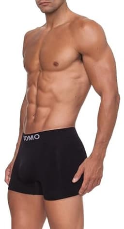 Channo men's boxer shorts, pack of 12, lycra boxer shorts, seamless, soft and comfortable UOMO Collection, Pack of 12 Black, L — thumbnail 2