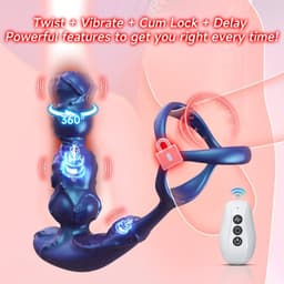 Daity Anale Vibrator voor Mannen – Prostaat Stimulator met Afstandsbediening – Vibrerende Buttplug Seksspeeltje – Stil & Oplaadbaar – Blauw — thumbnail 4