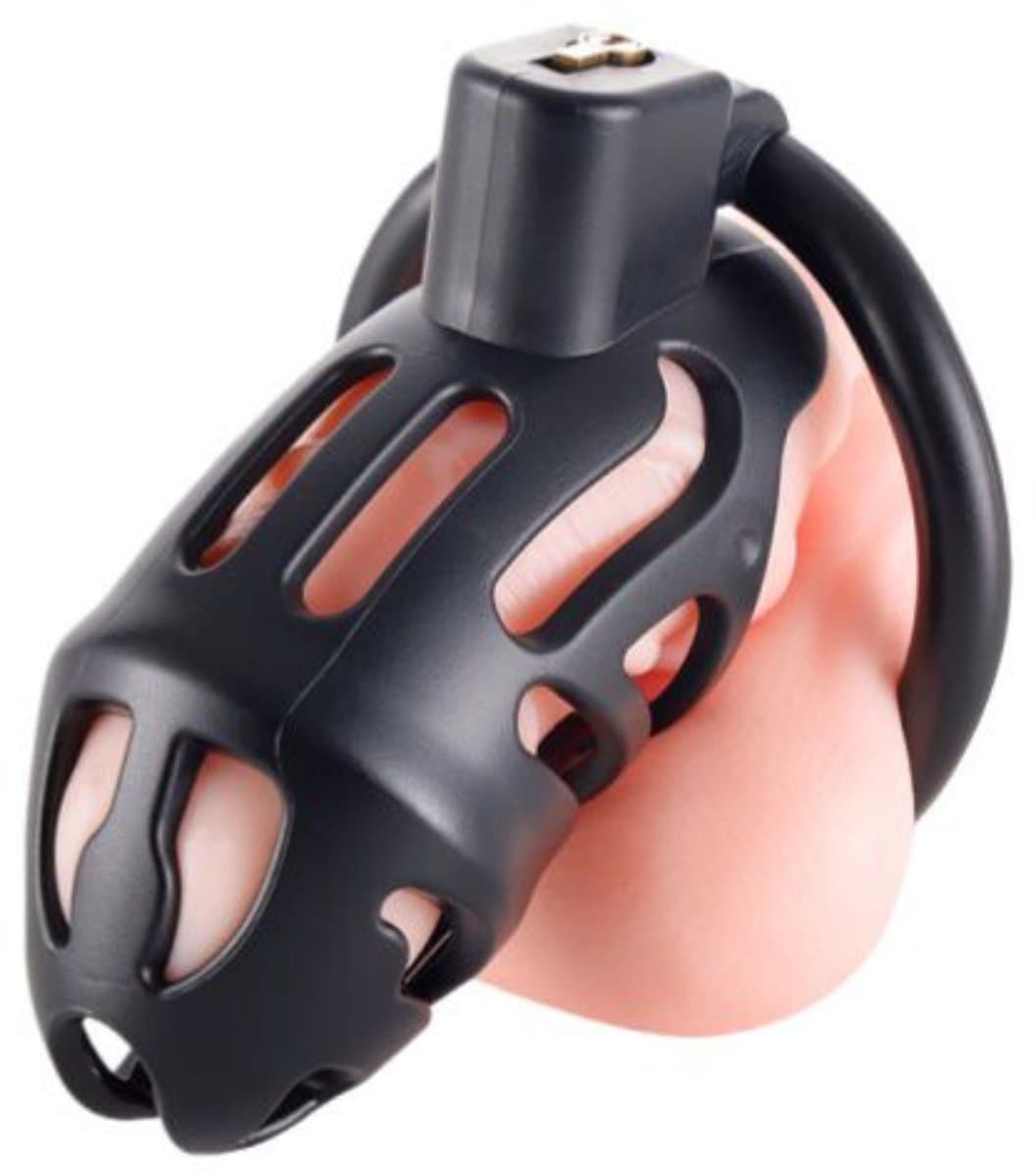 Intenz® - Luxe Kuisheidskooi Zwart - Chastity Cage - Peniskooi - Sex Toys voor Koppels - Inclusief Slotje — afbeelding 1