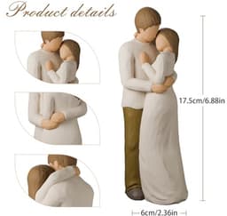 Romantisch paarbeeldje – ideaal cadeau voor bruiloft, jubileum, Valentijnsdag en verjaardag — thumbnail 2