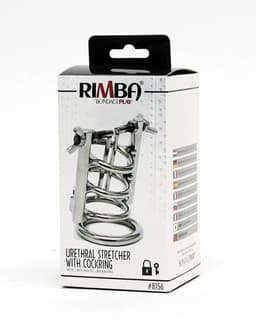 Rimba - Urinebuis Stretcher Met Cockring En Hangslot - RVS — thumbnail 3