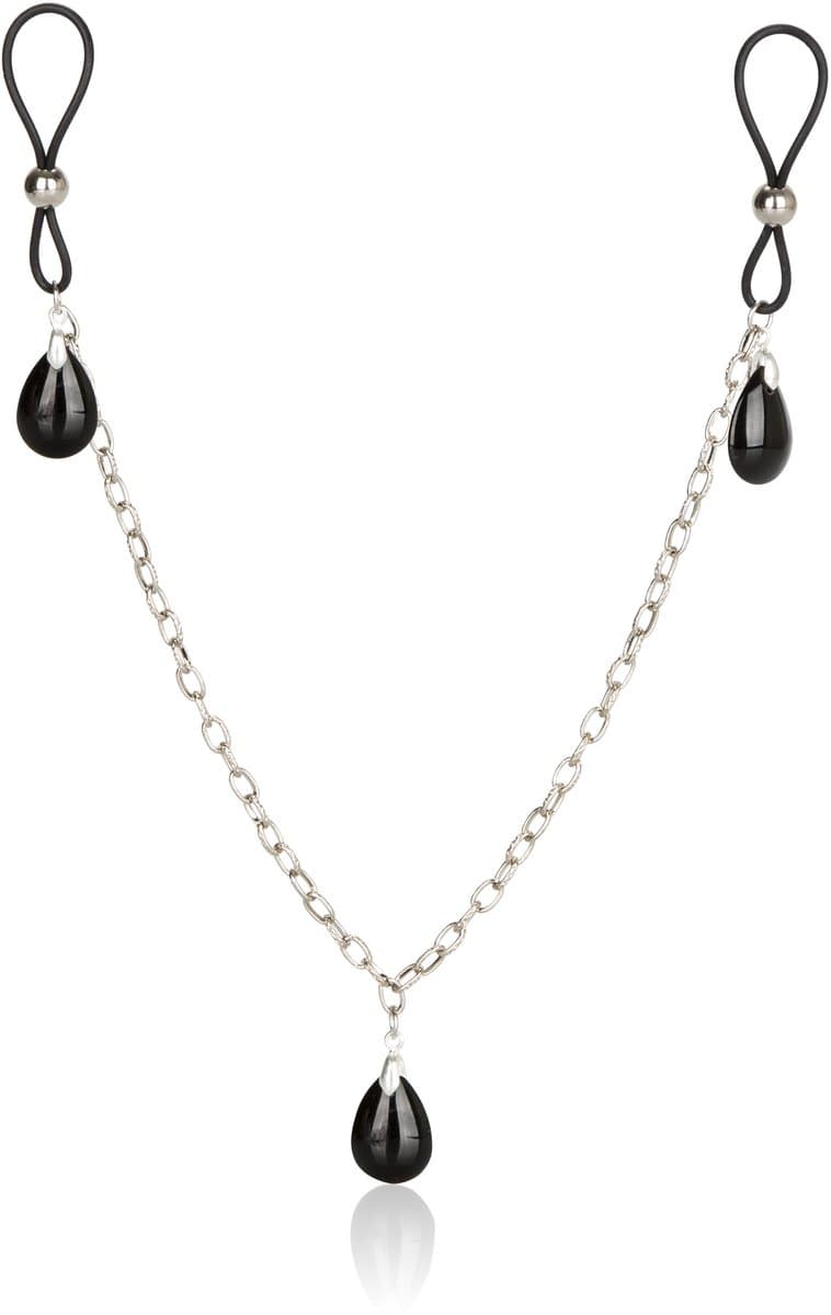 CalExotics - Nonpierce Nipple Chain Jewelry - Bondage / SM Nipple clamps Zwart — afbeelding 1