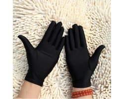 Beschermende Handschoenen Zwart - Handschoenen - Eczeemhandschoen – Black Gloves - Jewelry Handschoen - Werk Handschoen - Beauty salon handschoenen - Veiligheid Handschoen Lichtgewicht Unisex Zacht MAAT L ----- XXO