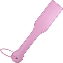 Nooitmeersaai - Paddle met letters - PU leer - Roze/zwart - SLUT — thumbnail 3