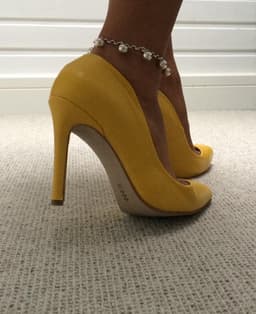 damesschoen sexy pump oker geel - high heels stiletto - killer heels — thumbnail 1
