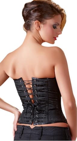 Cottellli Collection –  Korset met Verwijderbare Bretels en Vetersluiting Seductief Variant – Maat L - Zwart — thumbnail 5