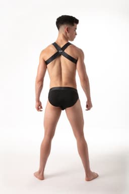 LEADER Essentials Multipack 1x Brief + 1x Harness Black - MAAT M - Erotisch Heren Ondergoed - Slip voor Man - Sexy mannen Slip — thumbnail 5