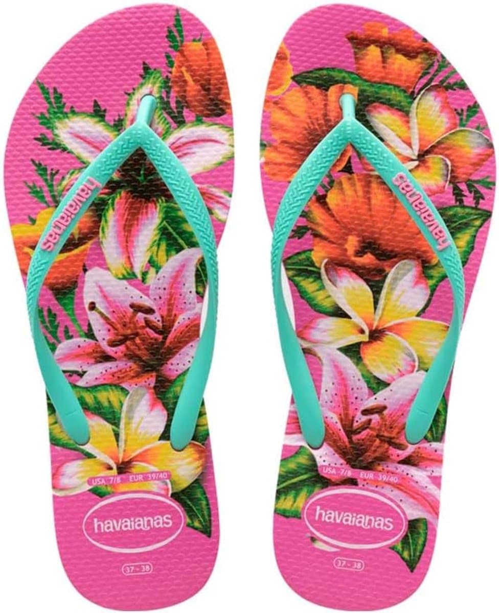 Dames Slippers met Bloemmotief Dunne Bandjes — afbeelding 1
