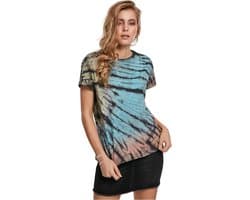 Dames Boyfriend T-Shirt met Tie Dye Print en Ronde Hals