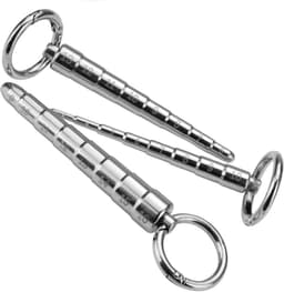 Roestvrijstalen urethrale dilatator met verwijderbare ring, penisplug, mannelijk product voor volwassenen, mannelijk metalen urethraal speeltje (groot) — thumbnail 2