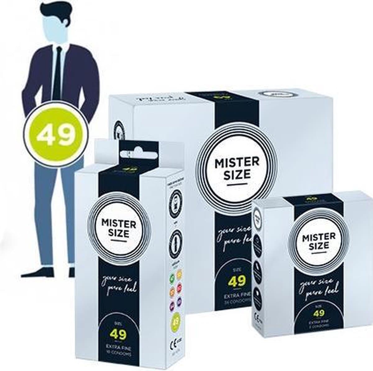 MISTER SIZE 49 Ultra Dunne S condooms (36 pack) — afbeelding 1