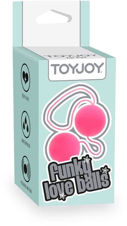 ToyJoy Funky Love Balls - Vaginale Balletjes - Roze - Ø 35 mm — thumbnail 3