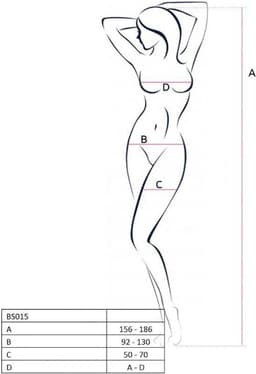 PASSION WOMAN BODYSTOCKINGS | Passion Woman Bs015 Bodystocking White One Size — thumbnail 2
