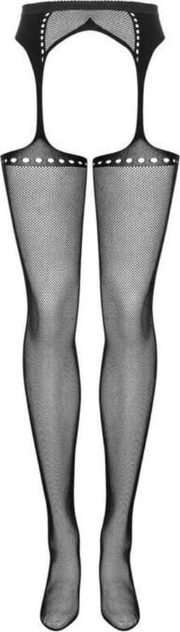 Obsessive Jarretel met Kousen - Erotische Lingerieset - One Size - Zwart — thumbnail 1