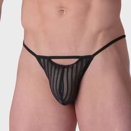 WOH heren microfiber G-string personal allure mesh zwart — thumbnail 4