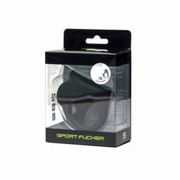 Sport Fucker - Cock Chute - Rekbare Cockring en Ballenspreider - Liquid Siliconen - Zwart — thumbnail 4