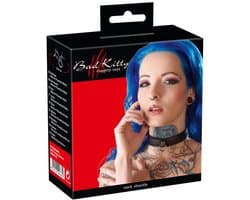 Bad Kitty – Kunstlederen Halsband met O-Ring om Slaven In Toom te Houden Verstelbaar – Zwart