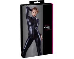 Cottelli Collection – Extravagante Catsuit met Lange Mouwen en Rits voor een Kinky Uitstraling – Maat M – Zwart