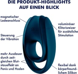 Satisfyer, penisring, Satisfyer 'Incredible Duo', voor penis en testikels, waterdicht, gemaakt van siliconen — thumbnail 2