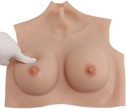 Siliconen borsten- D cup- Nep Borsten- 100% siliconen- 2500 gram -Crosdresser- Travestiet- Cosplay-Breastplate-Travestie- Natuurlijke look- — thumbnail 4