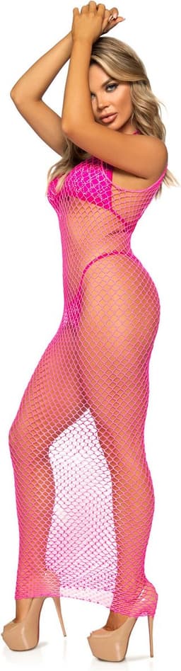 Woven twist net maxi dress — thumbnail 3