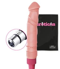 Eroticon - Siliconen Dildo 19.5cm Inbreng - 4cm Dik - Voor Eroticon Sexmachine - 3XLR aansluiting — thumbnail 1