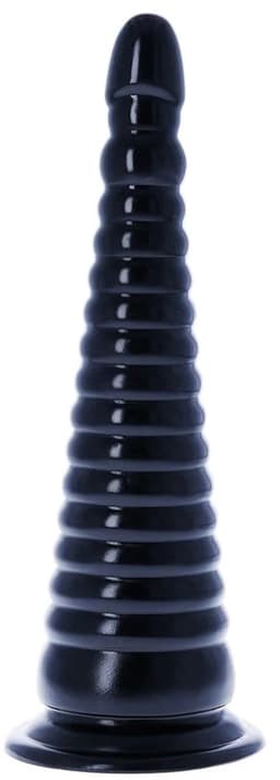 Lusty XXL Buttplug StereoLite - 32.5 c 9 CM - Mega Anaalplug - Met Zuignap - Zwart - Buigzaam PVC - Sexspeeltje - Sextoy voor hem en haar — thumbnail 2