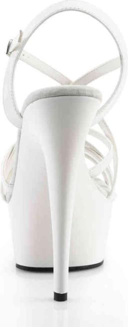 Pleaser - DELIGHT613 Sandaal met enkelband - US 5 - 35 Shoes - Wit — thumbnail 4