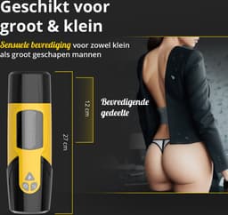 Pleazure Yellow Masturbator – Pocket Pussy – Seks Toys voor Mannen – Nep Vagina Mannen met Deepthroat & Pussy — thumbnail 2