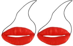 Worstmond Decoratie - 2 Stuks - Grappige Rode Lippen - Feestdecoratie - Halloween Accessoire - 10x5.5 cm - Humoristische Sfeer — thumbnail 5