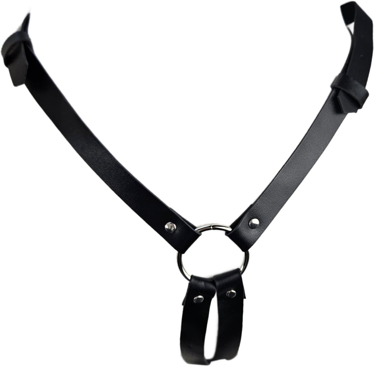 BamBella ® - Sexy Erotische bondage Lingerie onderbroek open kruis onesize vrouw BDSM sm body zwart dames pak — afbeelding 1