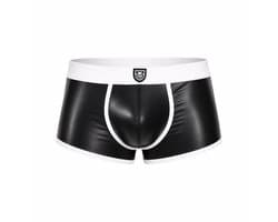 TOF Paris Fetish Bottomless Boxer Black/White - MAAT M - Erotisch Heren Ondergoed - Boxershort voor Man - Sexy mannen Boxershort