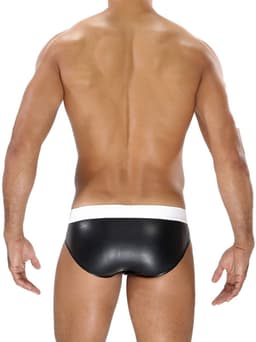 TOF Paris Fetish Brief Black/White - MAAT S - Erotisch Heren Ondergoed - Slip voor Man - Sexy mannen Slip — thumbnail 4