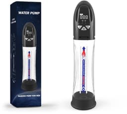 Passion Pump - Elektrische Penispomp - Waterproof - 31 cm - Zwart/Transparant — thumbnail 4