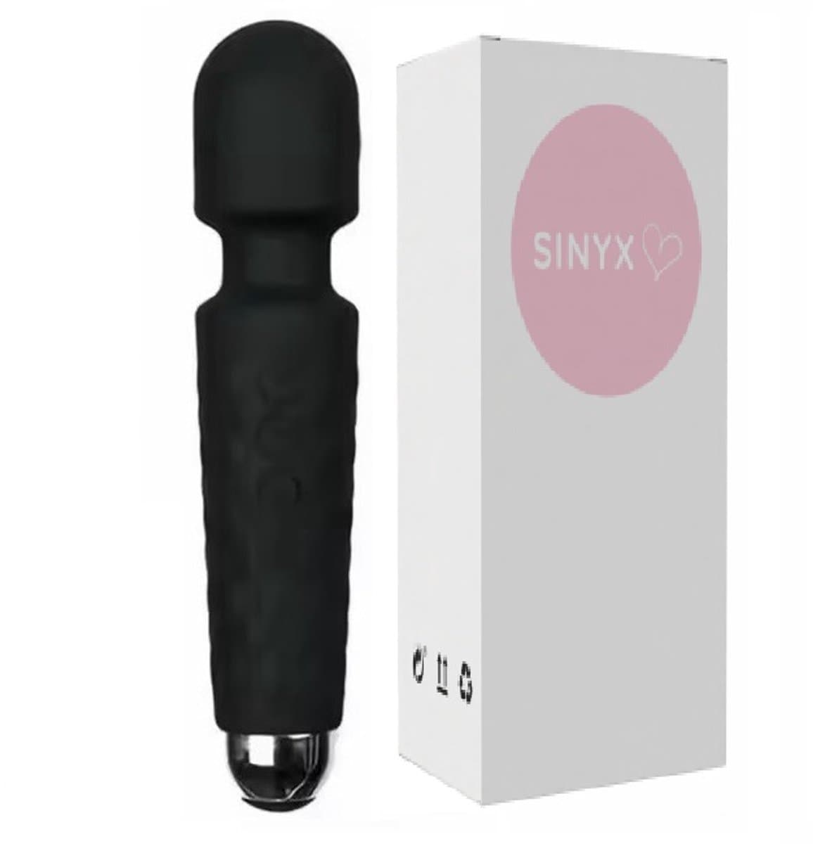 SINYX - Vibrator - Clitoris Stimulator - Vibrators voor Vrouwen - 28 Standen - Massager - Sex Toys voor Vrouwen - Wandvibrator - Magic Wand - Zwart — afbeelding 1