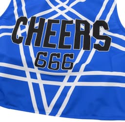 Sexy Cheerleader Kostuum - 2-delig Blauw Verkleedpakje - Rokje & Korte Top Met Open Rug - Rollenspel / Cosplay - Lingerie Ondergoed voor Dames - Maat XL — thumbnail 5