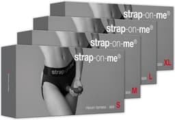 Strap-On-Me - Heroine - Comfortabel Strap-on Voorbinddildo Harnas Van Microfiber - Zwart S — thumbnail 5