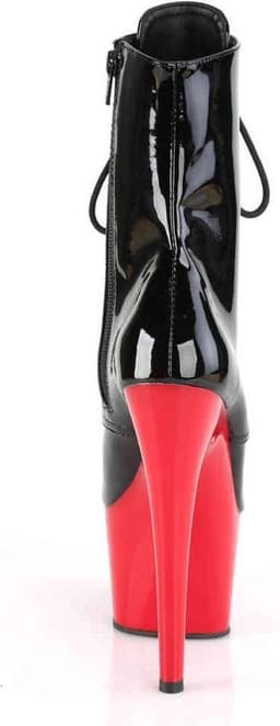 Pleaser - ADORE1020 Plateau Laarzen, Paaldans schoenen - Paaldans schoenen - 44 Shoes - Zwart/Rood — thumbnail 4