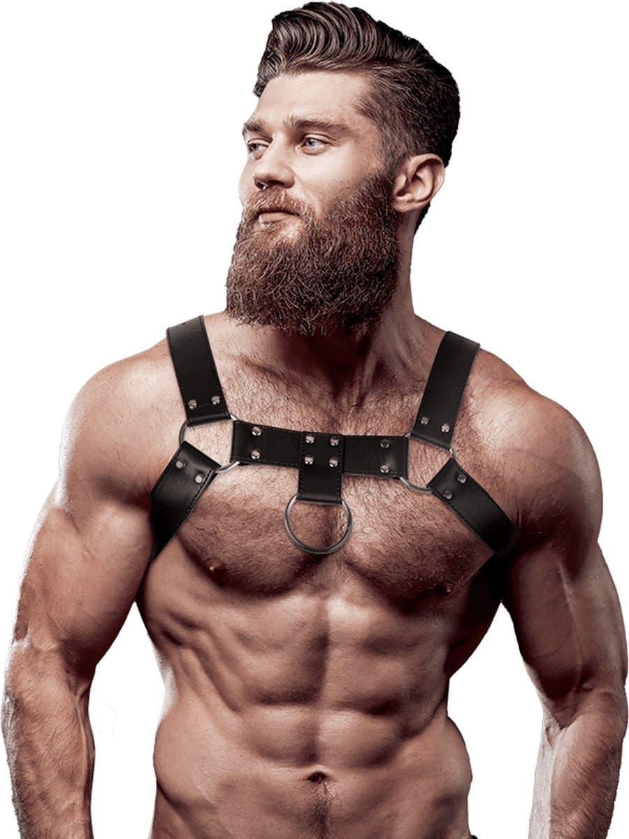 FETISH SUBMISSIVE ATTITUDE | Fetish Submissive Attitude - Eco Leather Chest Strap Harness Men — afbeelding 1