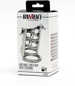 Rimba - Urinebuis Stretcher Met Cockring En Hangslot - RVS — thumbnail 2