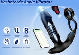 IntiMate® PleasurePulse Prostaat Massager Mannen met Dubbele Cockring - 7 Vibratie- en Stootstanden - Vibrerende Buttplug Met Afstandsbediening en App - Prostaat Stimulator - Luxe Anale Dildo met Penisringen - Alles-in-1 Sex Toys voor Mannen — thumbnail 5