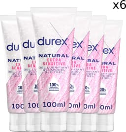Durex Glijmiddel Natural - Extra Sensitive  - 100% natuurlijk - 100ml x6 — thumbnail 1